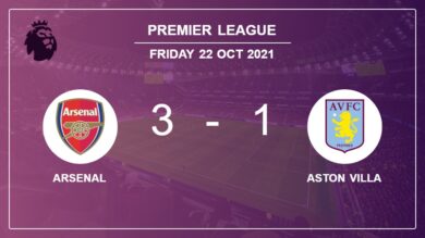 Premier League: Arsenal overcomes Aston Villa 3-1