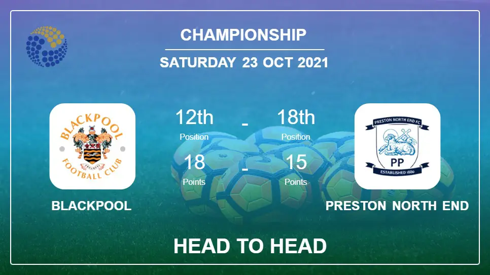 Blackpool vs Preston North End: Head to Head, Prediction | Odds 23-10-2021 - Championship