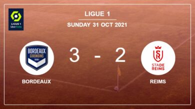 Ligue 1: Bordeaux defeats Reims after recovering from a 0-2 deficit