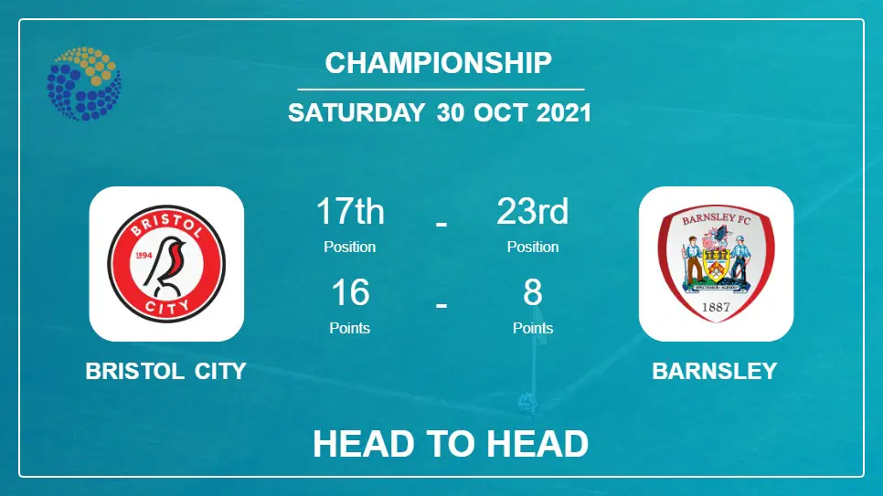 Bristol City vs Barnsley: Head to Head, Prediction | Odds 30-10-2021 - Championship
