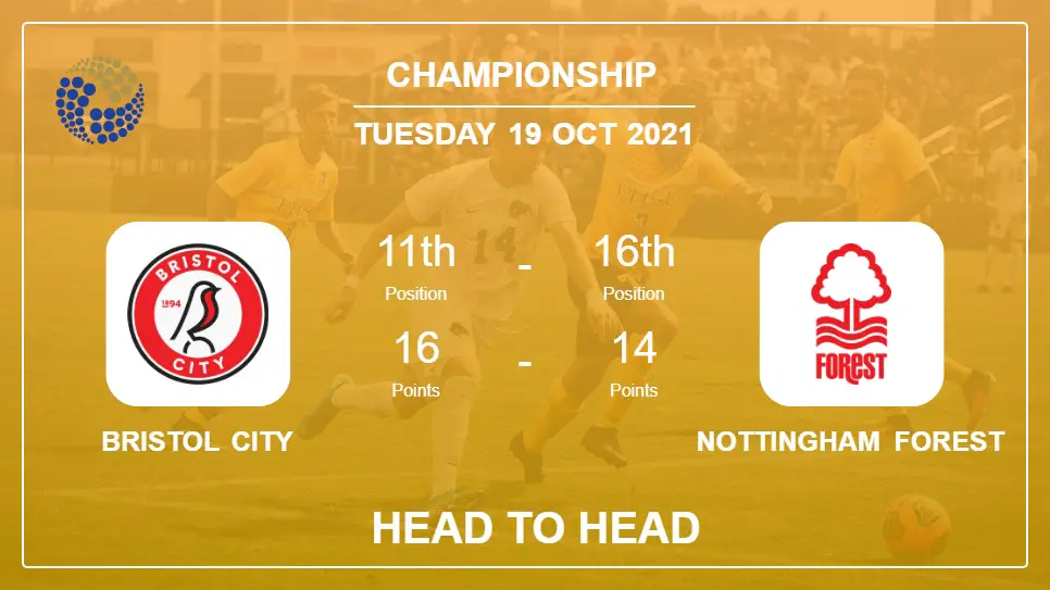 Bristol City vs Nottingham Forest: Head to Head, Prediction | Odds 19-10-2021 - Championship