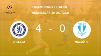 Champions League: Chelsea annihilates Malmö FF 4-0 playing a great match
