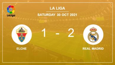 El Real Madrid conquista al Elche por 2-1 con un doblete de V.Junior