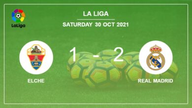 Il Real Madrid conquista Elche 2-1 con V. Junior che segna 2 gol