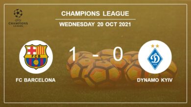 FC Barcelona 1-0 Dynamo Kyiv: overcomes 1-0 with a goal scored by G. Pique