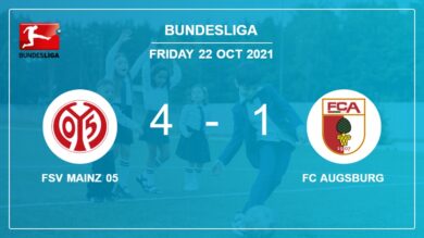 Bundesliga: FSV Mainz 05 estinguishes FC Augsburg 4-1 playing a great match