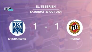 Kristiansund 1-1 Tromsø: Draw on Saturday