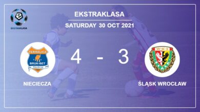 Ekstraklasa: Nieciecza defeats Śląsk Wrocław 4-3
