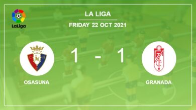 La Liga: Granada snatches a draw versus Osasuna