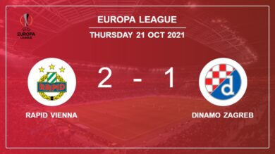 Europa League: Rapid Vienna tops Dinamo Zagreb 2-1