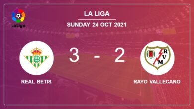 La Liga: Real Betis conquers Rayo Vallecano 3-2