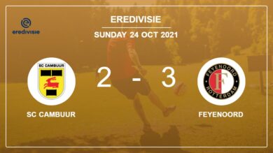 Eredivisie: Feyenoord conquers SC Cambuur 3-2