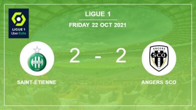 Ligue 1: Saint-Étienne manages to draw 2-2 with Angers SCO after recovering a 0-2 deficit