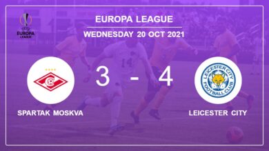 Europa League: Leicester City demolishes Spartak Moskva 4-3 with 4 goals from P. Daka