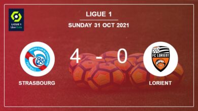 Ligue 1: Strasbourg estinguishes Lorient 4-0