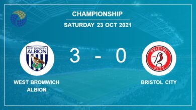Championship: West Bromwich Albion overcomes Bristol City 3-0