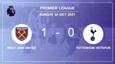 West Ham United 1-0 Tottenham Hotspur: conquers 1-0 with a goal scored by M. Antonio
