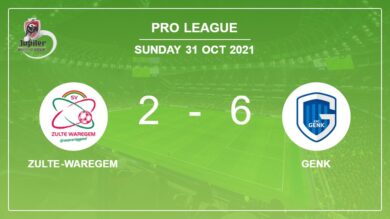 Pro League: Genk besiegt Zulte-Waregem mit 6:2 nach einem unglaublichen Match