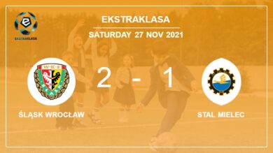 Ekstraklasa: Śląsk Wrocław defeats Stal Mielec 2-1