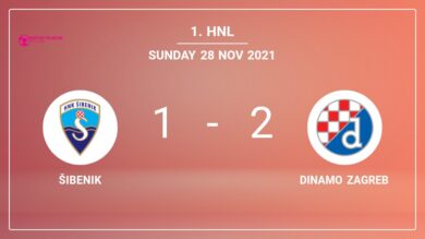 1. HNL: Dinamo Zagreb conquers Šibenik 2-1