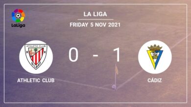 Cádiz 1-0 Athletic Club: supera 1-0 con gol de S. Sánchez