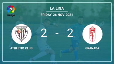 LaLiga: Athletic Club y Granada empatan 2-2 el viernes