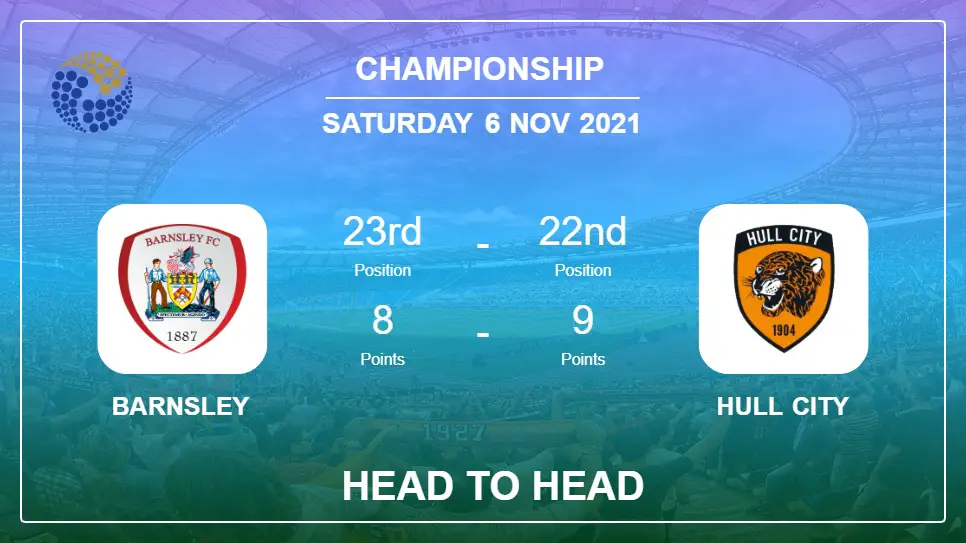 Head to Head Barnsley vs Hull City | Prediction, Odds - 06-11-2021 - Championship