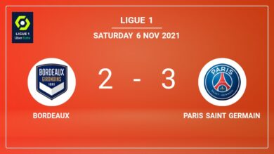 Ligue 1: Paris Saint Germain beats Bordeaux 3-2