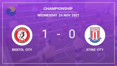 Bristol City 1-0 Stoke City: beats 1-0 with a goal scored by T. Bakinson