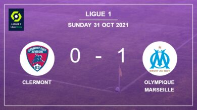Olympique Marseille 1-0 Clermont : vainqueur 1-0 avec un but inscrit par C. Under