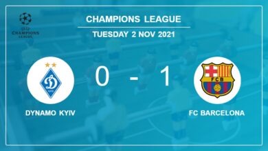 FC Barcelona 1-0 Dynamo Kyiv: beats 1-0 with a goal scored by A. Fati