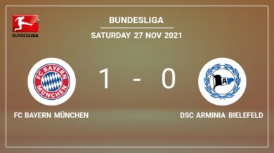FC Bayern München 1:0 DSC Arminia Bielefeld: Siegt 1:0 mit einem Tor von L. Sane