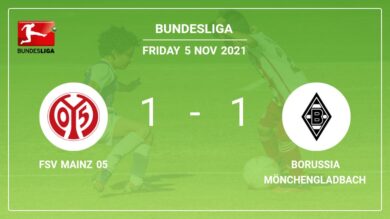 FSV Mainz 05 1:1 Borussia Mönchengladbach: Unentschieden am Freitag