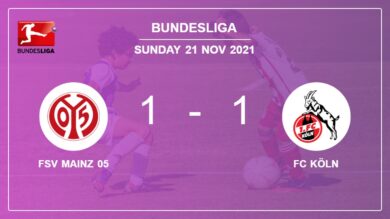 FSV Mainz 05 1-1 FC Köln: Unentschieden am Sonntag