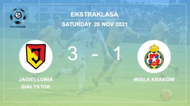 Ekstraklasa: Jagiellonia Białystok prevails over Wisła Kraków 3-1