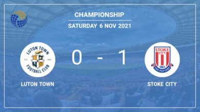 Stoke City 1-0 Luton Town: defeats 1-0 with a goal scored by J. Brown