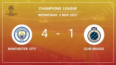 Champions League: Manchester City annihilates Club Brugge 4-1