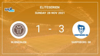 Eliteserien: Sarpsborg 08 defeats Mjøndalen 3-1