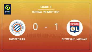 Olympique Lyonnais 1-0 Montpellier : vainqueur 1-0 avec un but inscrit par L. Paqueta