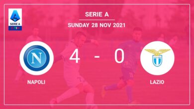 Serie A: il Napoli annienta la Lazio 4-0 con una prestazione superba