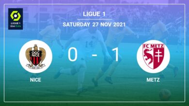 Metz 1-0 Nice : défaites 1-0 avec un but inscrit par F. Centonze