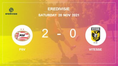 Eredivisie: PSV prevails over Vitesse 2-0 on Saturday