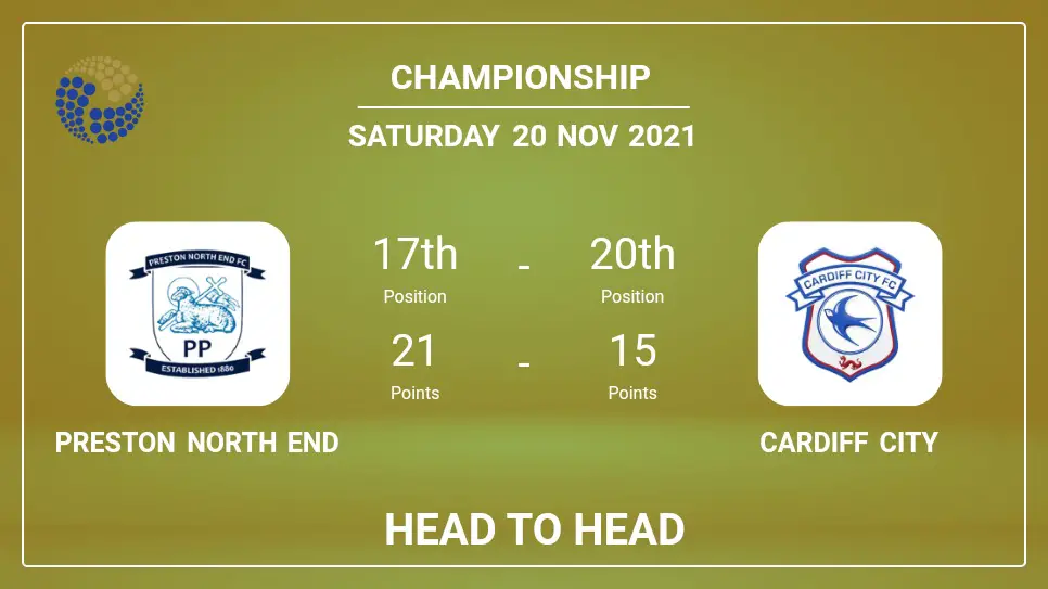Preston North End vs Cardiff City: Head to Head stats, Prediction, Statistics - 20-11-2021 - Championship