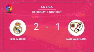 La Liga: Real Madrid tops Rayo Vallecano 2-1