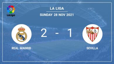 LaLiga: el Real Madrid recupera un 0-1 en desventaja para vencer 2-1 al Sevilla