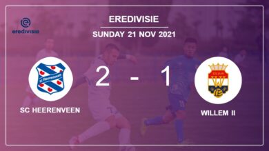 Eredivisie: SC Heerenveen recovers a 0-1 deficit to prevail over Willem II 2-1