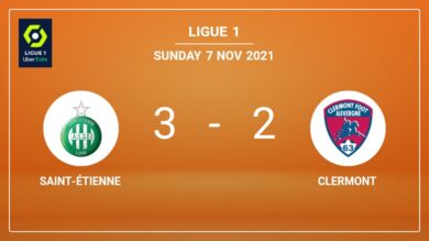 Ligue 1: Saint-Étienne defeats Clermont after recovering from a 0-2 deficit