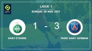 Ligue 1: Paris Saint Germain demolishes Saint-Étienne 3-1 with 2 goals from Marquinhos