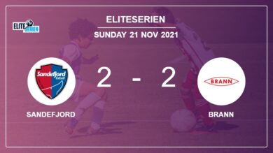 Eliteserien: Sandefjord and Brann draw 2-2 on Sunday