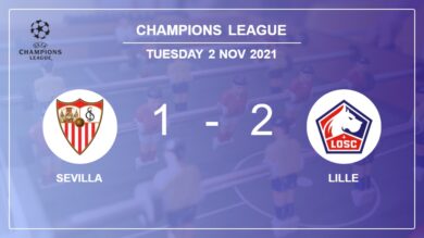 Champions League: Lille recovers a 0-1 deficit to top Sevilla 2-1